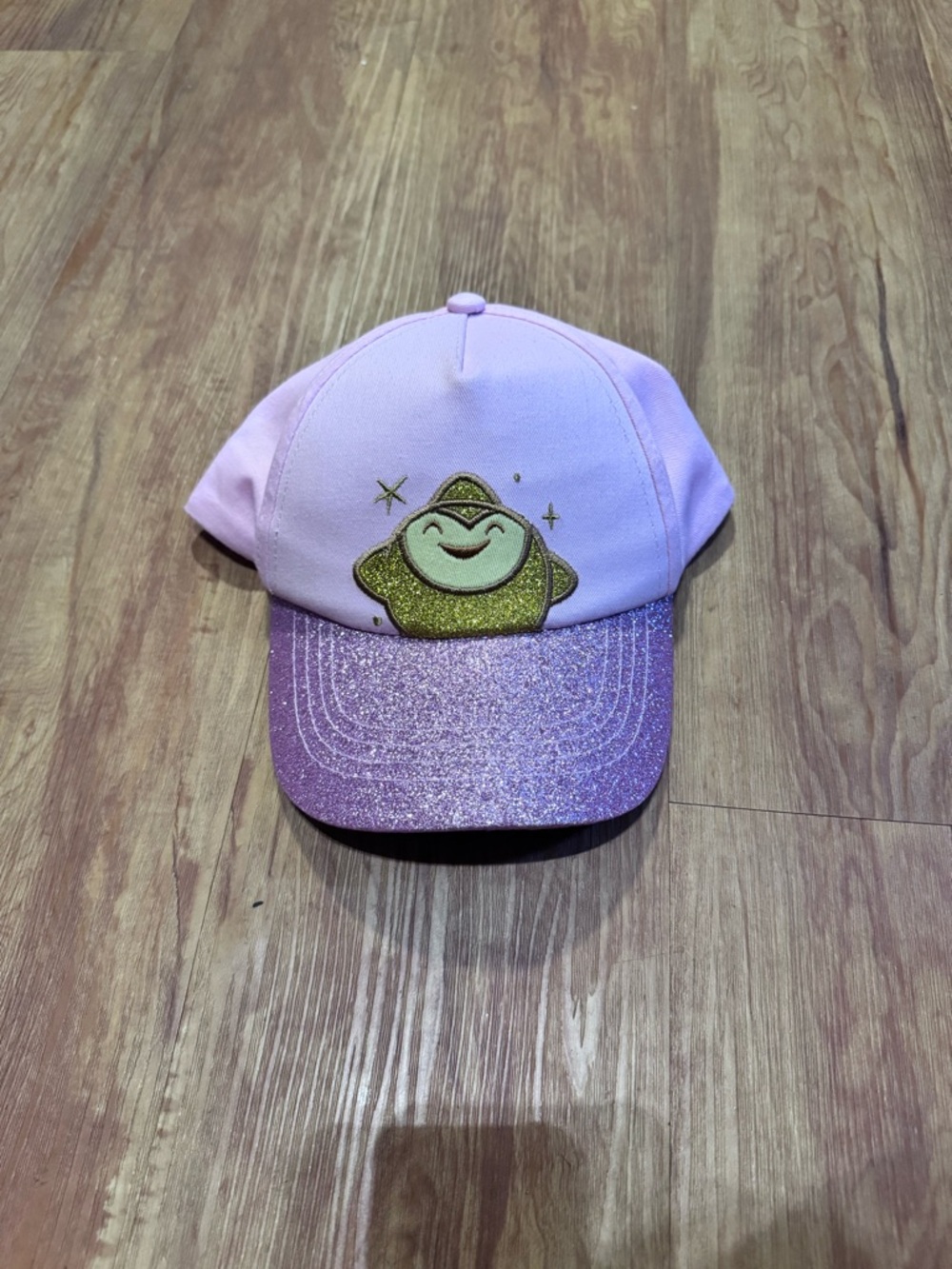 Disney Wish STAR Kids one size Cap Hat Purple Hat adjustable back glitter embroi